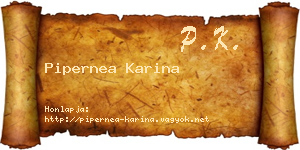 Pipernea Karina névjegykártya